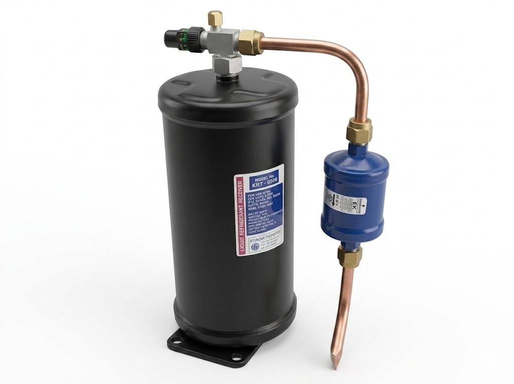 TANQUE RECIBIDOR ZTC-855 VERTICAL 8 LITROS INLET 5/8 - OUTLET 5/8 SUPER COLD