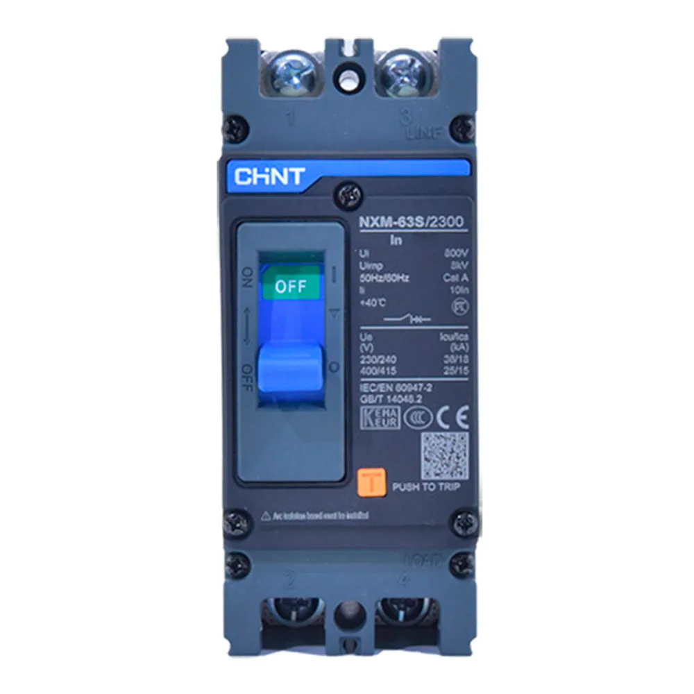 2P 40A INTERRUPTOR DE FUERZA FIJO NXM-63S/2300 (Negro) Chint