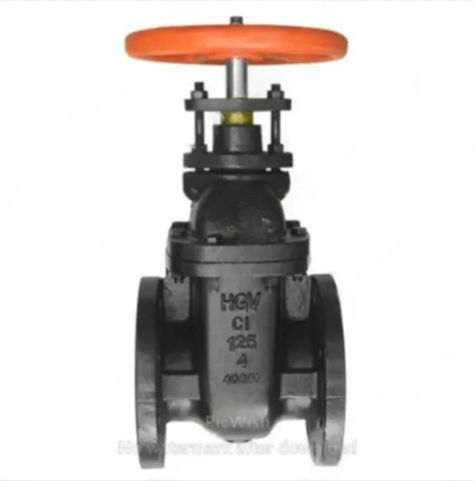 VÁLVULA COMPUERTA FE. FUNDIDO ASTM A126 A/DE BRONCE CLASE 125 BRIDADA VASTAGO FIJO TIPO INDUSTRIAL HGV