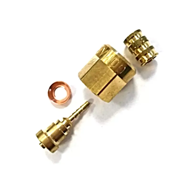 Conector recto 1/4″ SAE para manguera termoplástica ID 2mm – 2002 – con aguja