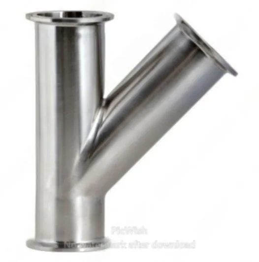 CONEXIÓN TIPO "Y" LATERAL SANITARIA ASTM A270 304 3A EXTREMOS CLAMP