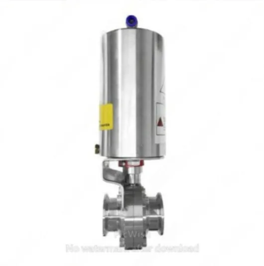 VÁLVULA. MARIPOSA SANITARIA 304 T/CLAMP C/ACTUADOR SANITARIO DOBLE EFECTO