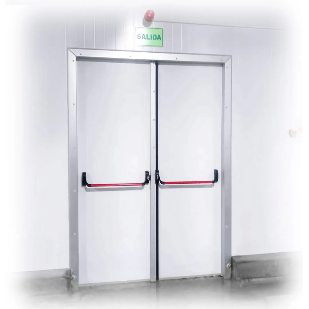 Puerta de Emergencia Doble Hoja – XCOLD – Hoja 40mm – Marco Completo de Aluminio