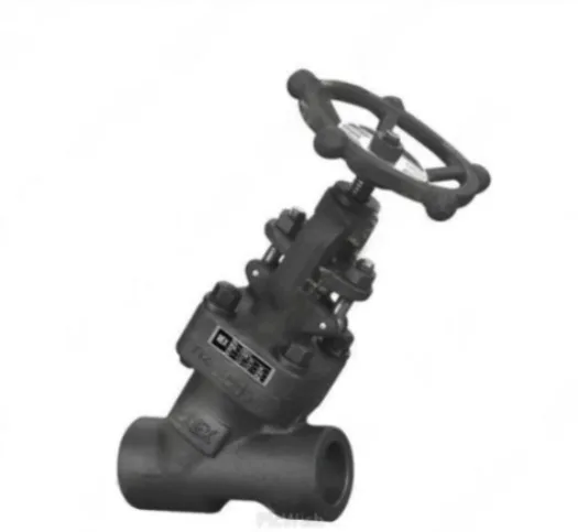 VÁLVULA GLOBO TIPO "Y" ACERO FORJADO ASTM A105 ASIENTO 13% CR. CLASE 800 VÁSTAGO ASCENDENTE (OS&Y) ROSCA NPT TIPO INDUSTRIAL REX