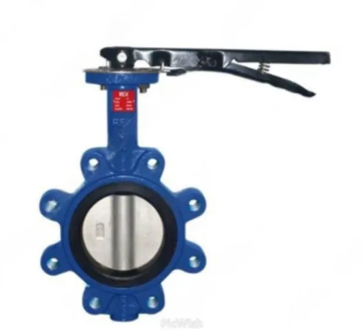 VÁLVULA MARIPOSA LUG FE. FUNDIDO ASTM A126 P/BRIDAS B16.5 CLASE 150 DISCO 316 (CF8M) A/BUNA-N/200 PSI (WOG) C/PALANCA TIPO INDUSTRIAL REX