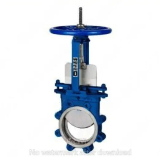 VÁLVULA CUCHILLA LUG AC. AL CARBONO ASTM A216 WCB DISCO INOX. 316 CLASE 150 ASIENTO HIGH PERFOMANCE C/VOLANTE TIPO INDUSTRIAL REX