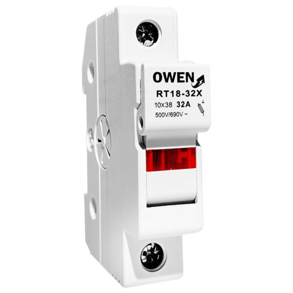 CF-01 BASE PORTAFUSIBLE RT18-32/1P 10×38 Sin Led Owen