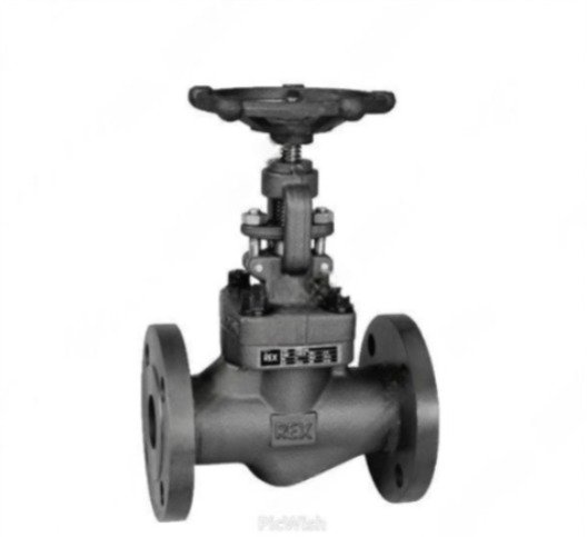 VÁLVULA GLOBO AC. FORJADO ASTM A105 ASIENTO 13% CR. CLASE 150 V/A (OS&Y) BRIDADA TIPO INDUSTRIAL REX