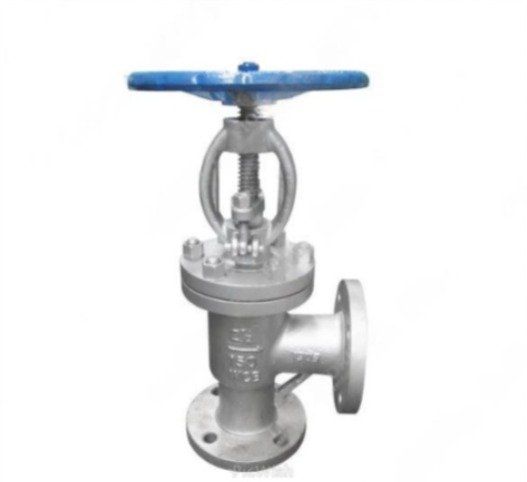 VÁLVULA GLOBO TIPO ANGULAR ACERO AL CARBONO ASTM A216 WCB ASIENTO 13% CR. CLASE 150 VASTAGO ASCENDENTE (OS&Y) BRIDADA ANSI B16.5 RF TIPO INDUSTRIAL REX